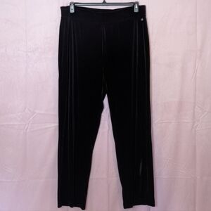 Calvin Klein Black Velvet Pull On Lounge Pants with Pockets size 2X